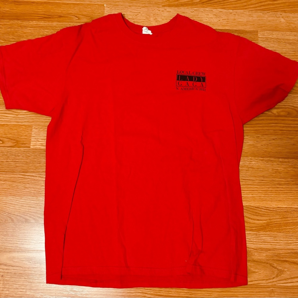 *RARE Lady Gaga Vintage 2011 North America Tour Local CREW XL